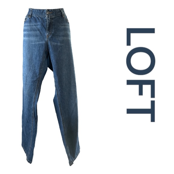 LOFT Denim - 02-ANN TAYLOR LOFT Jeans, Curvy Straight Fit, Size 14